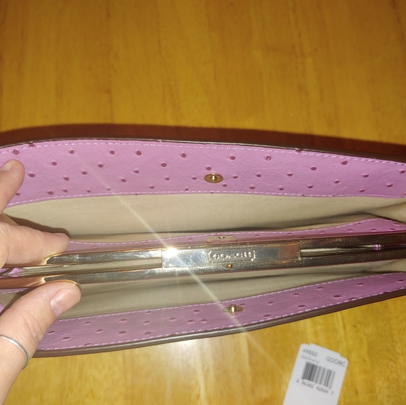 Coach 49850 Legacy Framed Ostrich Embossed Leather Large Clutch Wallet - Picture 4 of 11